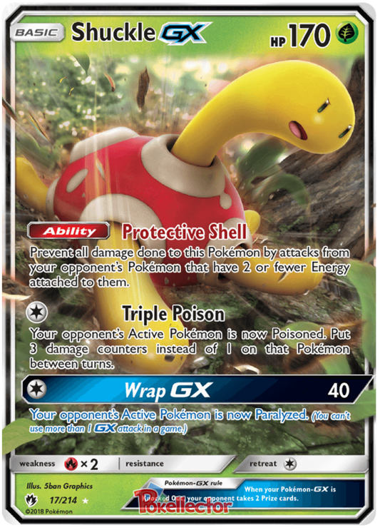 Pokemon Card Lost Thunder 17/214 017/214 Shuckle GX Ultra Rare *MINT*