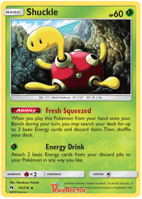Pokemon Card Lost Thunder 16/214 016/214 Shuckle Uncommon *MINT*