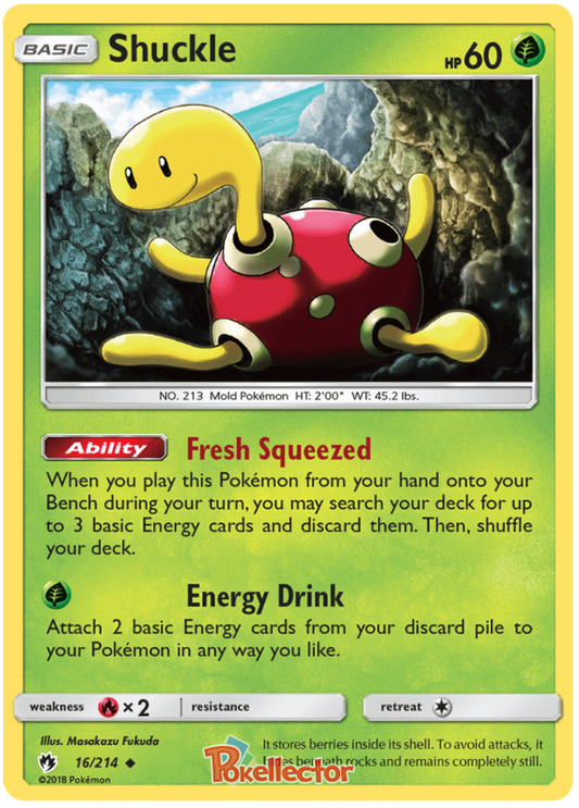 Pokemon Card Lost Thunder 16/214 016/214 Shuckle Uncommon *MINT*