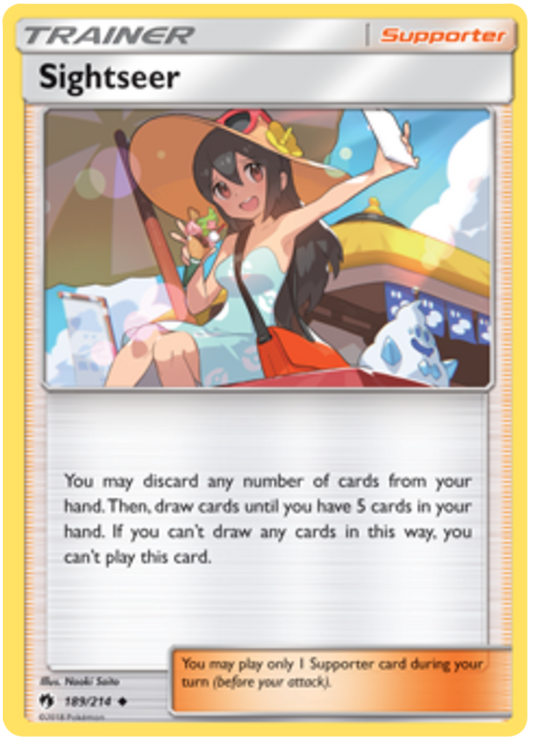 Pokemon Card Lost Thunder 189/214 Sightseer Supporter Uncommon *MINT*