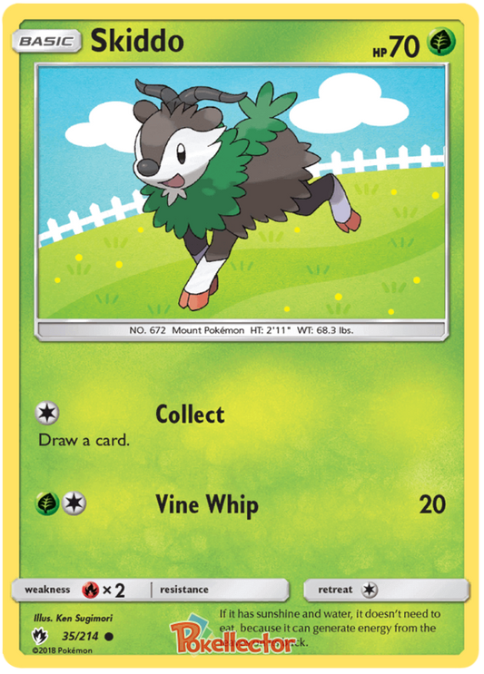 Pokemon Card Lost Thunder 35/214 035/214 Skiddo Common *MINT*