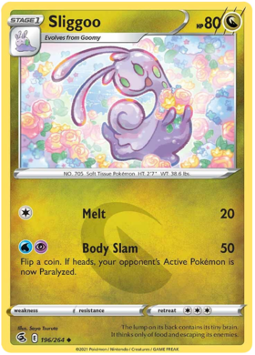 Pokemon Card Fusion Strike 196/264 Sliggoo Uncommon