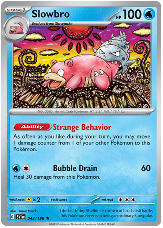 Pokemon Card Scarlet & Violet 043/198 43/198 Slowbro Rare *MINT*