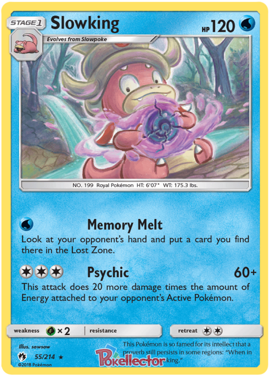 Pokemon Card Lost Thunder 55/214 055/214 Slowking Rare *MINT*