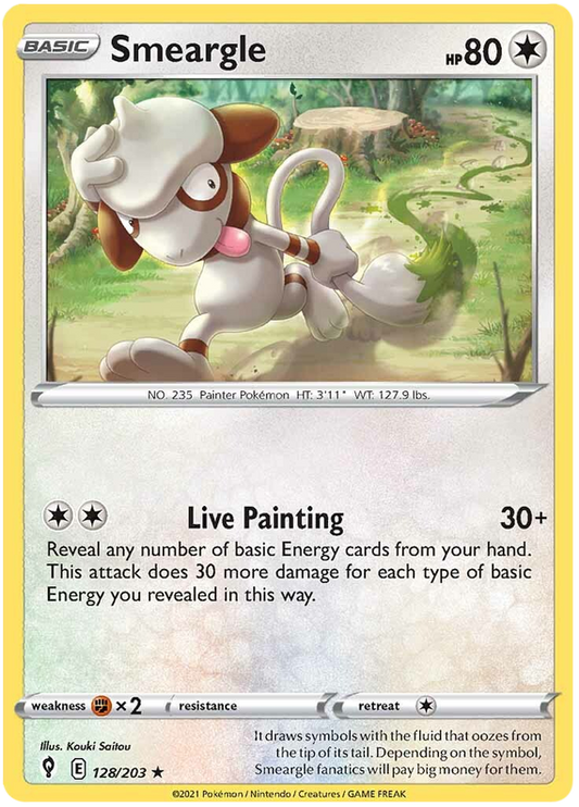 Pokemon Card Evolving Skies 128/203 128/203 Smeargle Rare