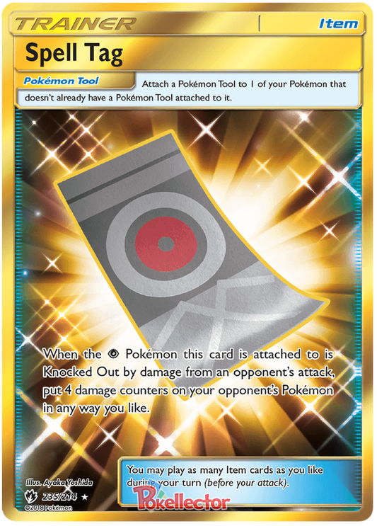 Pokemon Card Lost Thunder 235/214 Spell Tag Item Secret Rare *MINT*