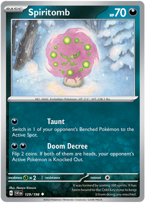 Pokemon Card Scarlet & Violet 129/198 Spiritomb Uncommon *MINT*