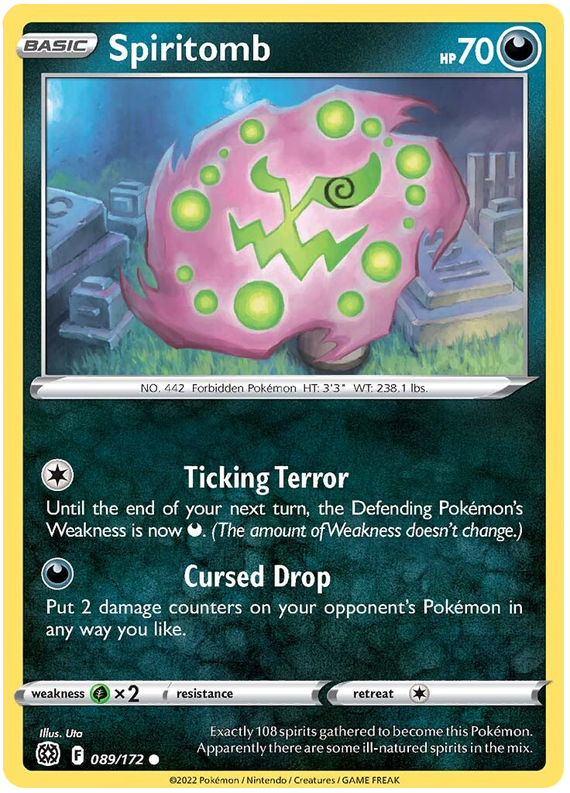 Pokemon Card Brilliant Stars 089/172 89/172 Spiritomb Common