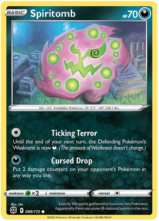 Pokemon Card Brilliant Stars 089/172 89/172 Spiritomb Common