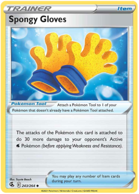 Pokemon Card Fusion Strike 243/264 Spongy Gloves Uncommon