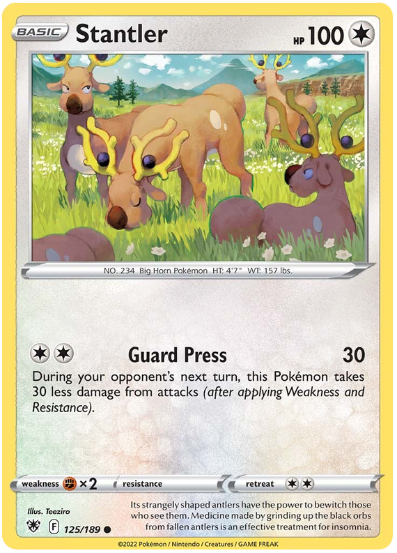 Pokemon Card Astral Radiance 125/189 Stantler Common