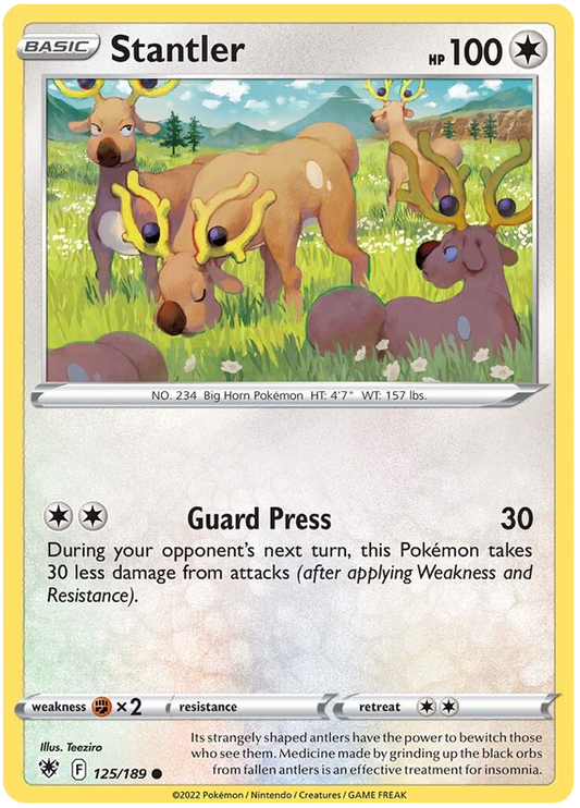 Pokemon Card Astral Radiance 125/189 Stantler Common