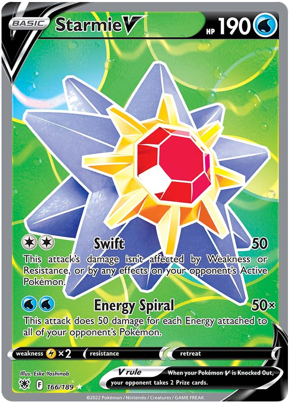 Pokemon Card Astral Radiance 166/189 Starmie V Full Art