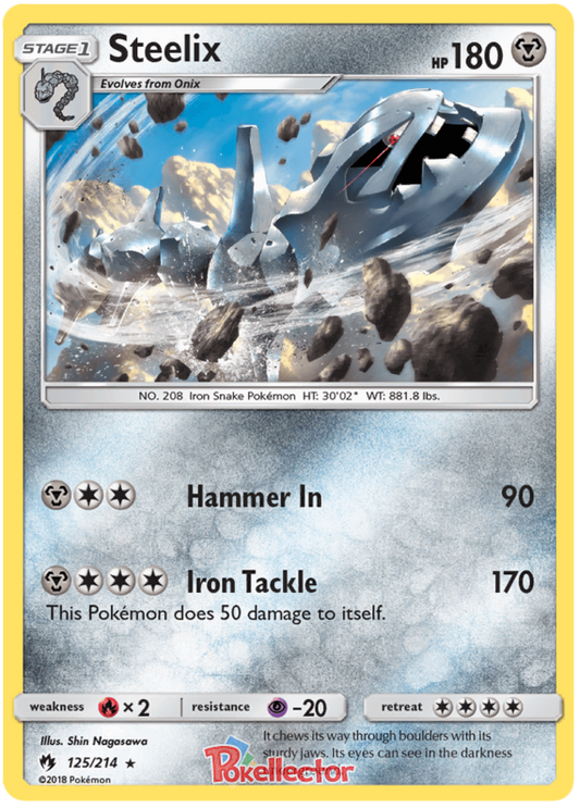 Pokemon Card Lost Thunder 125/214 Steelix Rare *MINT*