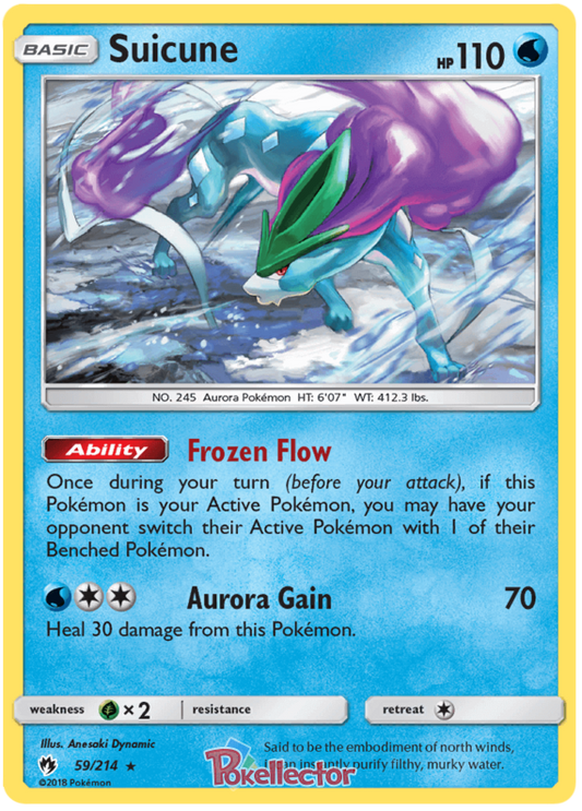 Pokemon Card Lost Thunder 59/214 059/214 Suicune Holo Rare *MINT*