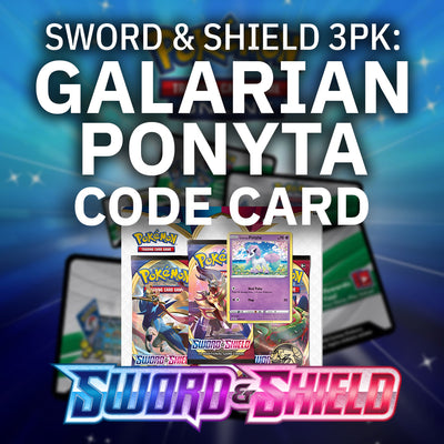Pokemon Online (PTCGO) Code Card Sword & Shield 3pk: Galarian Ponyta