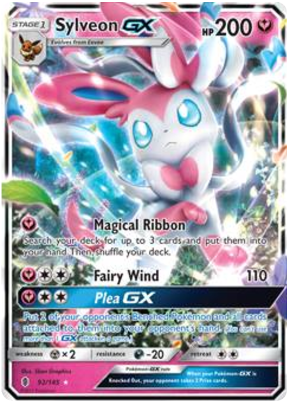Pokemon Card Sun & Moon Guardians Rising 92/145 092/145 Sylveon GX Ultra Rare