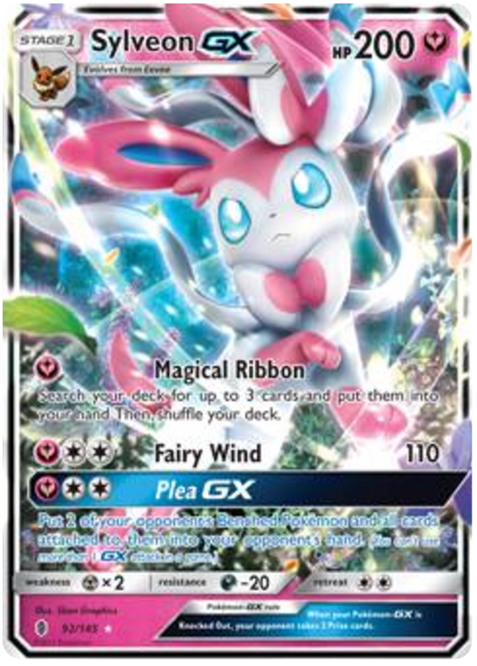 Pokemon Card Sun & Moon Guardians Rising 92/145 092/145 Sylveon GX Ultra Rare