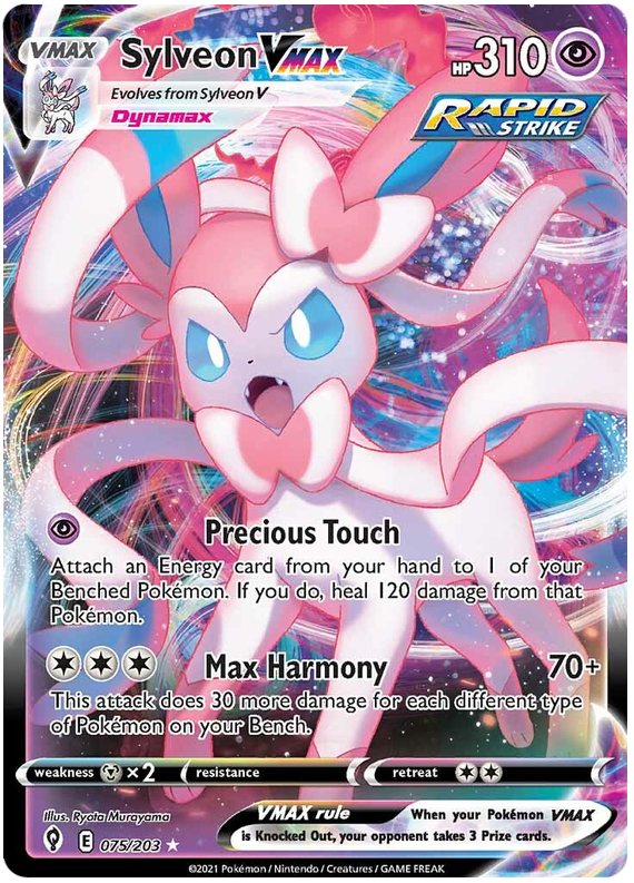 Pokemon Card Evolving Skies 75/203 075/203 Sylveon VMAX Ultra Rare *M*