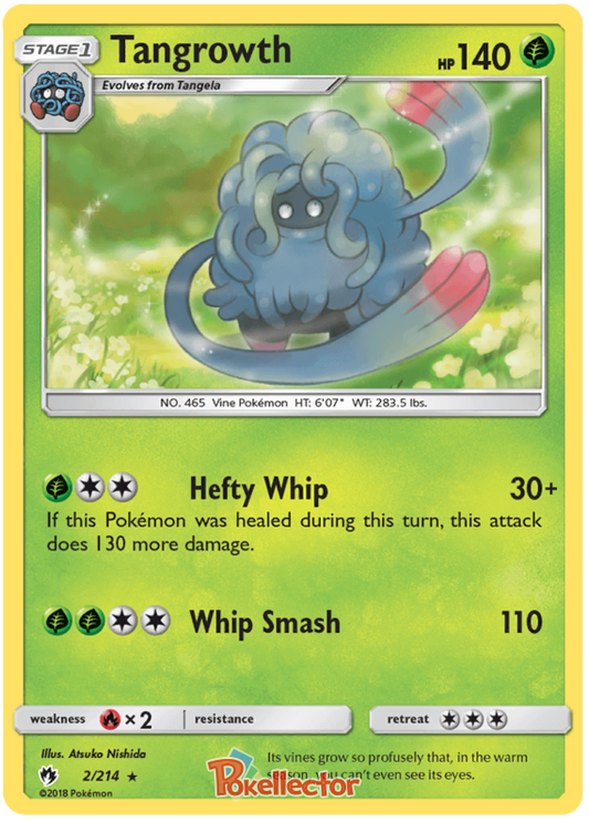 Pokemon Card Lost Thunder 2/214 002/214 Tangrowth Rare *MINT*