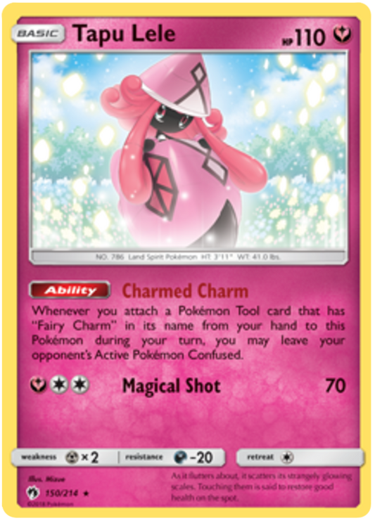 Pokemon Card Lost Thunder 150/214 Tapu Lele Holo Rare *MINT*