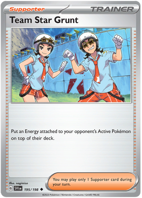 Pokemon Card Scarlet & Violet 195/198 Team Star Grunt Supporter Uncommon *MINT*