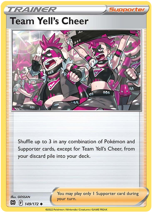 Pokemon Card Brilliant Stars 149/172 Team Yell's Cheer Uncommon