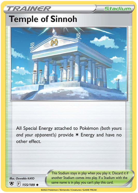 Pokemon Card Astral Radiance 155/189 Temple of Sinnoh Stadium Uncommon