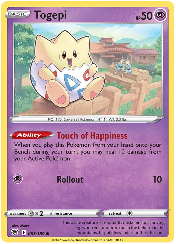 Pokemon Card Astral Radiance 55/189 055/189 Togepi Common