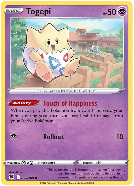 Pokemon Card Astral Radiance 55/189 055/189 Togepi Common