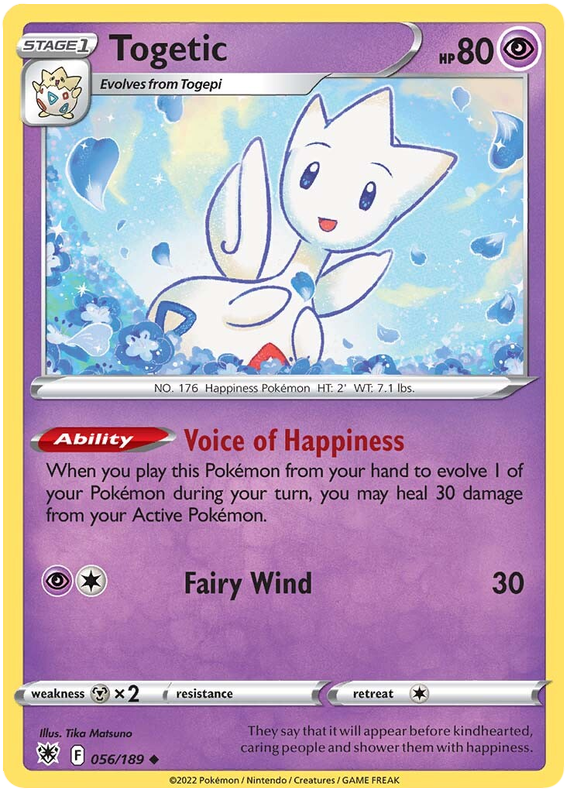 Pokemon Card Astral Radiance 56/189 056/189 Togetic Uncommon