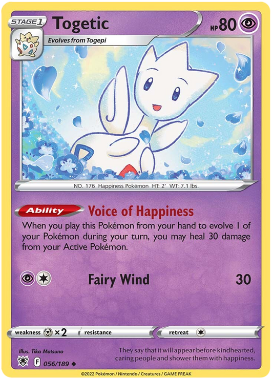 Pokemon Card Astral Radiance 56/189 056/189 Togetic Uncommon