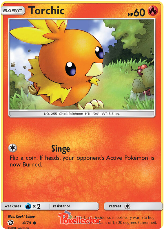 Pokemon Card Dragon Majesty 4/070 004/070 Torchic Common