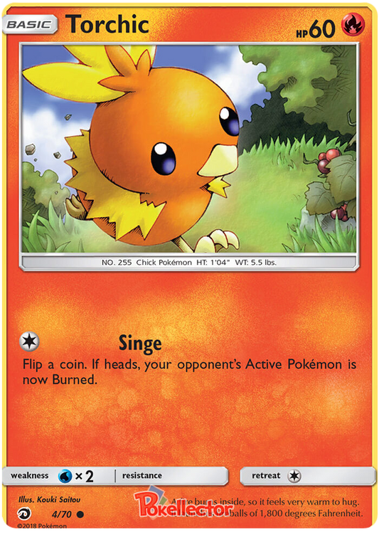 Pokemon Card Dragon Majesty 4/070 004/070 Torchic Common