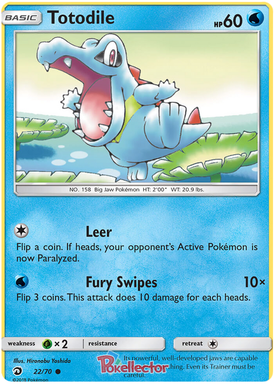 <transcy>Pokemon Card Dragon Majesty 22/070 022/070 Totodile Common</transcy>