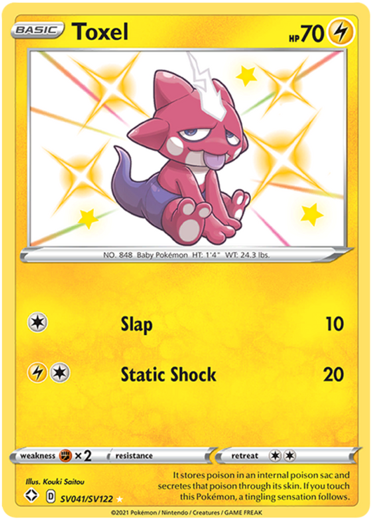 Pokemon Card Shining Fates SV041/SV122 SV41/SV122 Toxel Shiny Rare