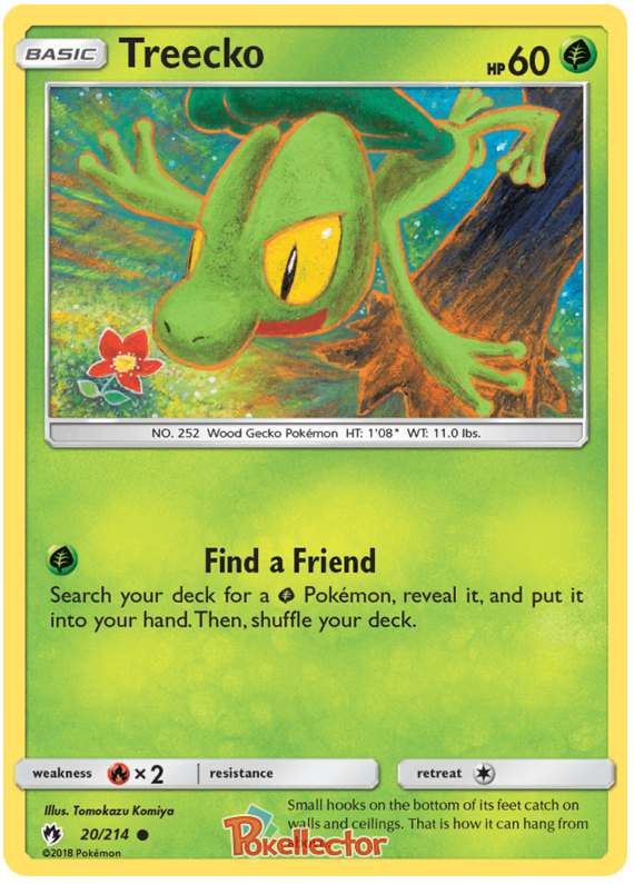 Pokemon Card Lost Thunder 20/214 020/214 Treecko Common *MINT*