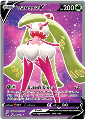 Pokemon Card Fusion Strike 246/264 Tsareena V Full Art