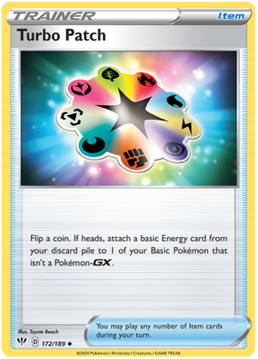 Pokemon Card Darkness Ablaze 172/189 172/189 Turbo Patch Uncommon