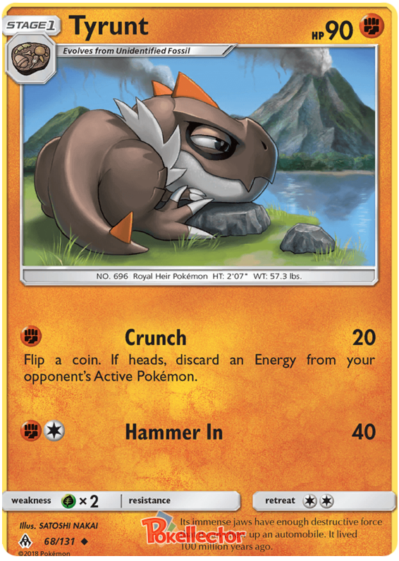 Pokemon Card Forbidden Light 68/131 068/131 Tyrunt Uncommon *MINT*