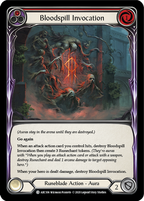 Flesh and Blood Arcane Rising Unlimited C ARC106 Bloodspill Invocation (Red) Standard