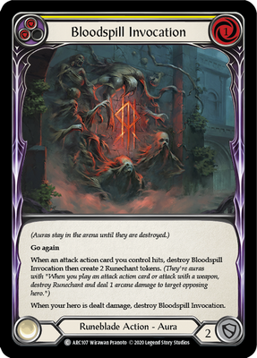 Flesh and Blood Arcane Rising Unlimited C ARC107 Bloodspill Invocation (Yellow) Standard