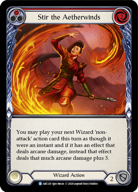 Flesh and Blood Arcane Rising Unlimited R ARC129 Stir the Aetherwinds (Red) Standard