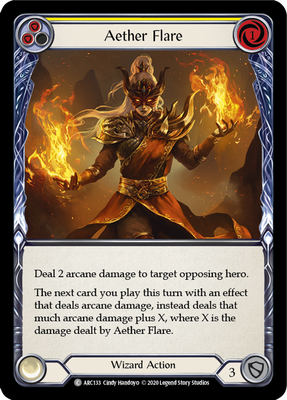 Flesh and Blood Arcane Rising Unlimited C ARC133 Aether Flare (Yellow) Standard