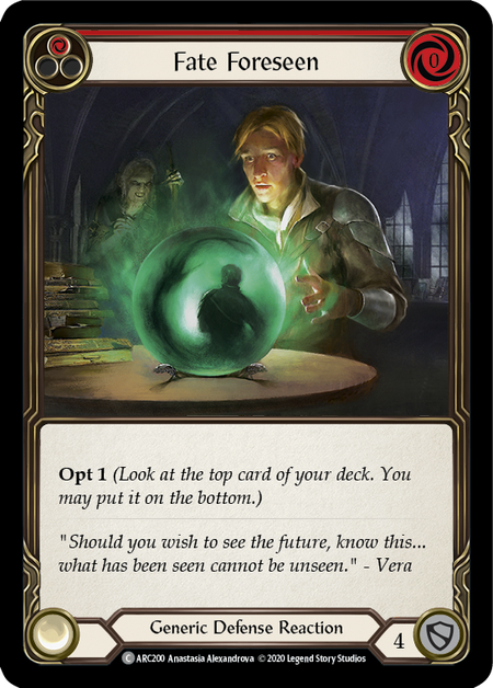 Flesh and Blood Arcane Rising Unlimited C ARC200 Fate Foreseen (Red) Standard