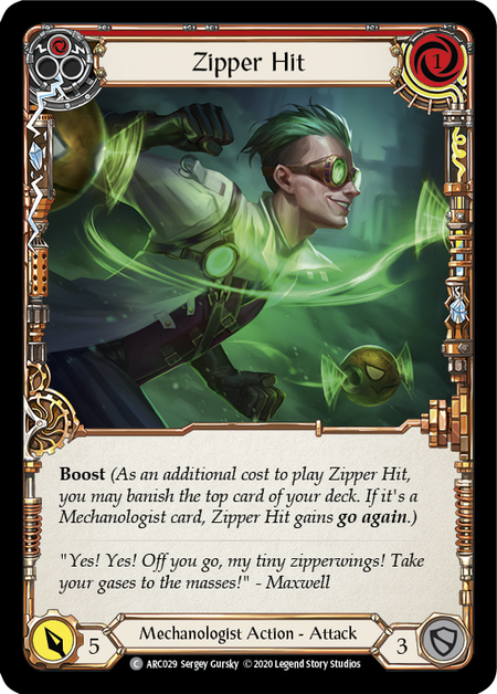 Flesh and Blood Arcane Rising Unlimited C ARC029 Zipper Hit (Red) Rainbow