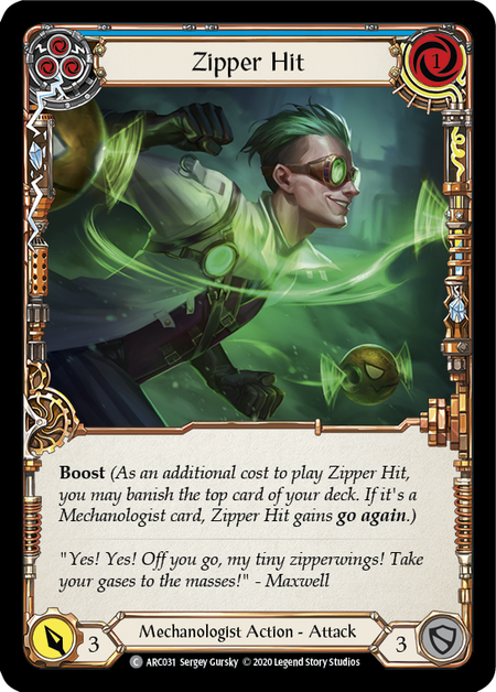 Flesh and Blood Arcane Rising Unlimited C ARC031 Zipper Hit (أزرق) قياسي