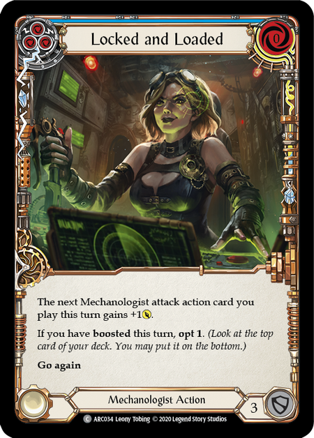 Flesh and Blood Arcane Rising Unlimited C ARC034 Locked and Loaded (Blue) Rainbow