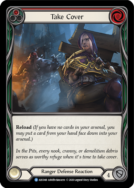 Flesh and Blood Arcane Rising Unlimited R ARC048 Take Cover (Red) Standard