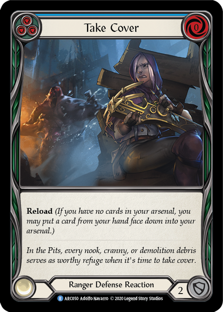 Flesh and Blood Arcane Rising Unlimited R ARC050 Take Cover (Blue) Rainbow